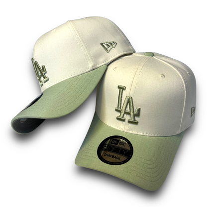 4 Gorra Los Angeles vicera verde agua