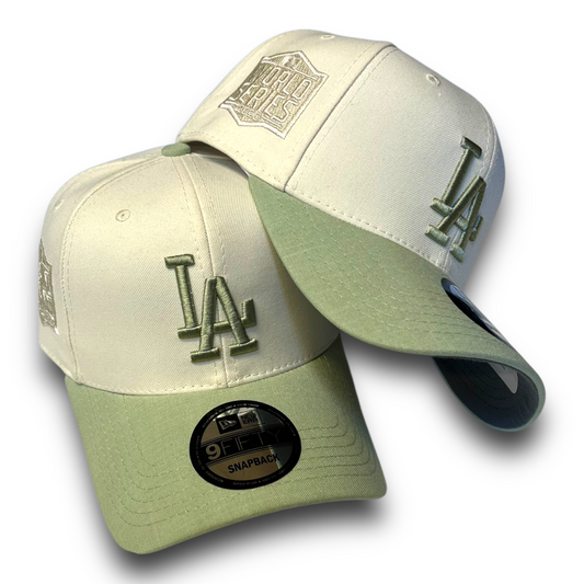 4 Gorra Los Angeles vicera verde agua