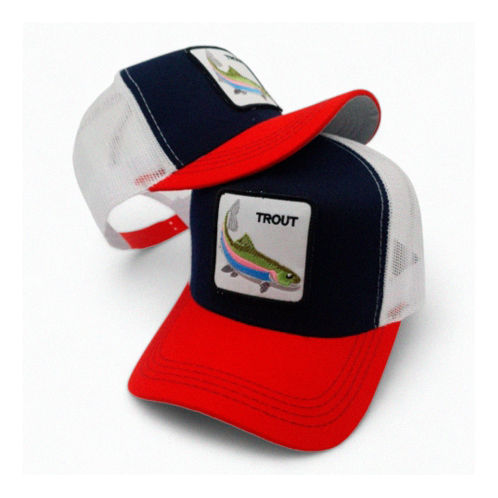 Parche Bordado Pez Trout - Gorras Perú