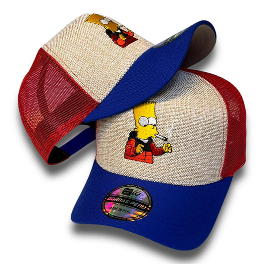 11. gorra G2 en yute con bordado bart simsom